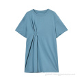 Wholesale Comfortable Dress Women Fashion Cotton Stretch Short Sleeve T-shirt Dress Supplier